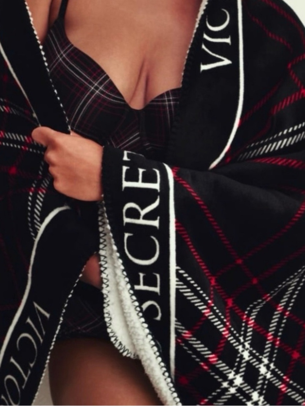 Victoria's Secret Black Plaid